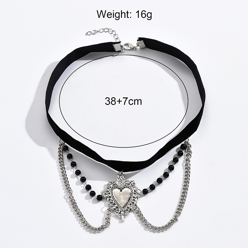 Cool Style Heart Shape Alloy Plating Women's Necklace display picture 2