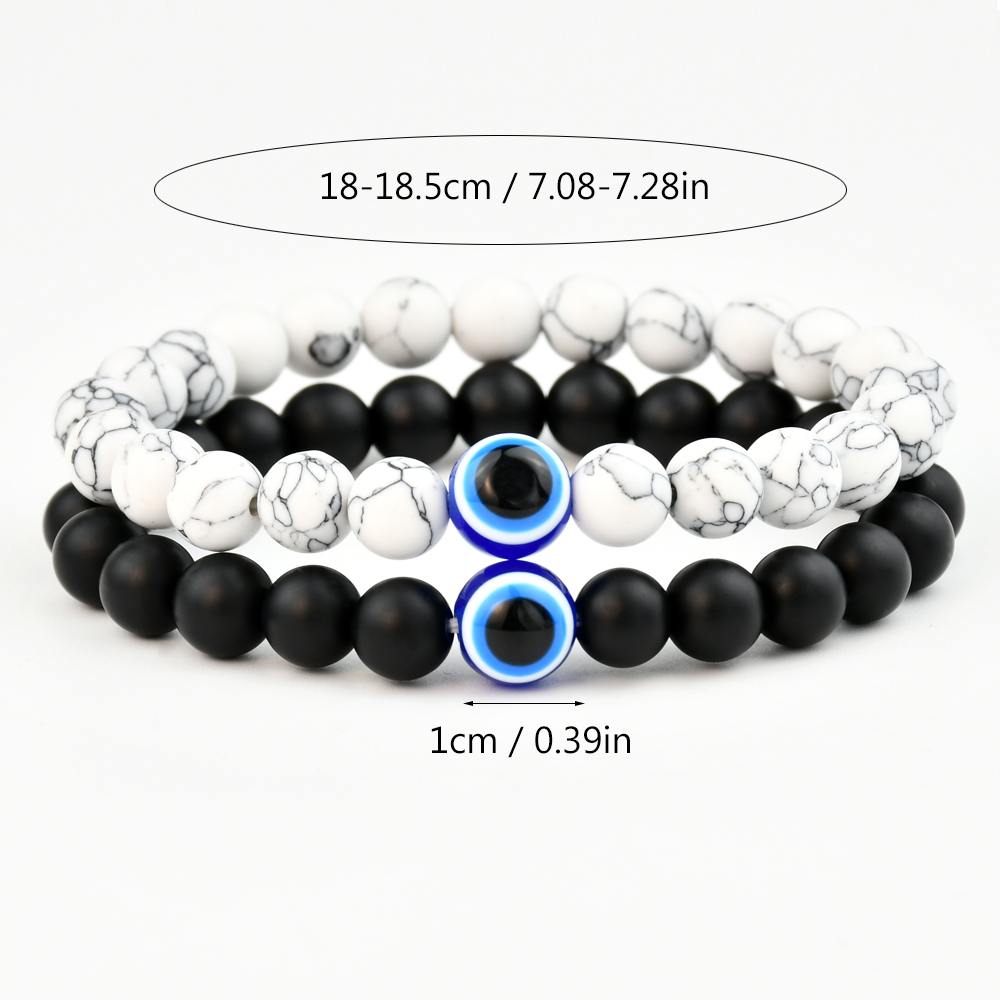 Simple Style Eye Artificial Gemstones Beaded Handmade Unisex Bracelets display picture 4
