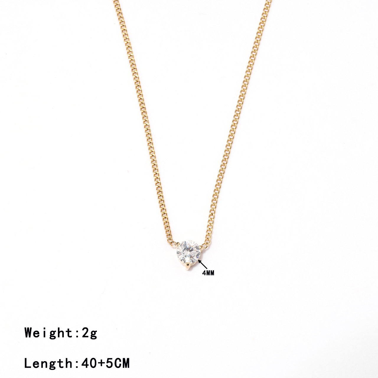 Stainless Steel Simple Style Heart Shape Plating Inlay Zircon Necklace display picture 8