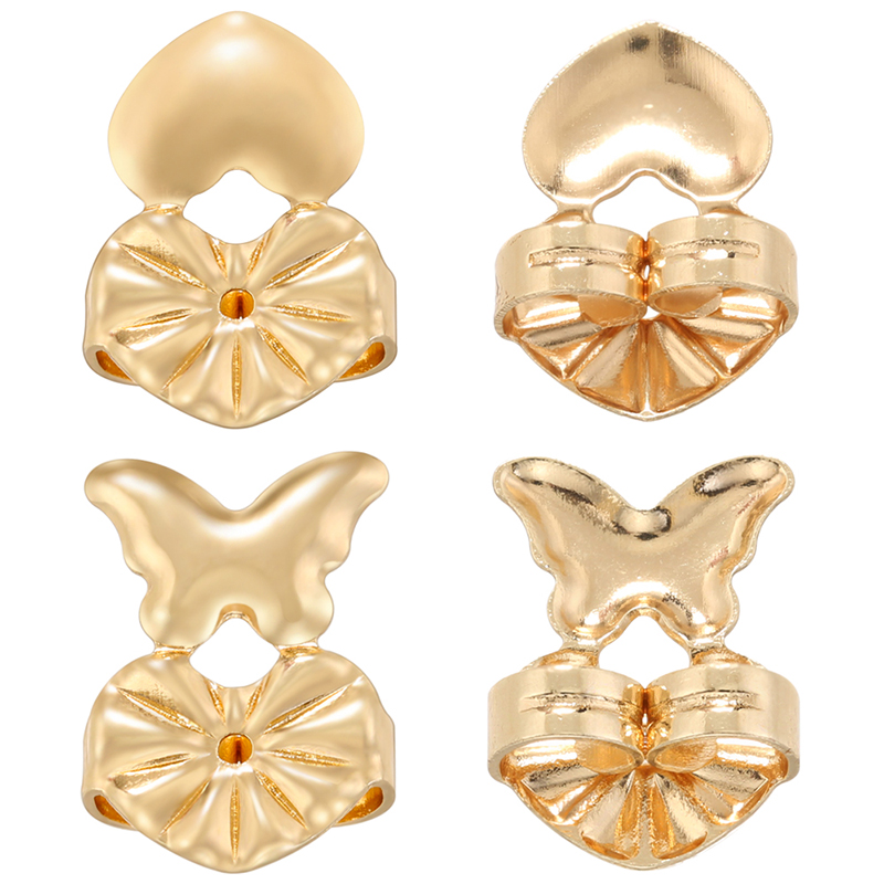1 Pair Brass Heart Shape Butterfly Earplug Casual Simple Style Classic Style display picture 5