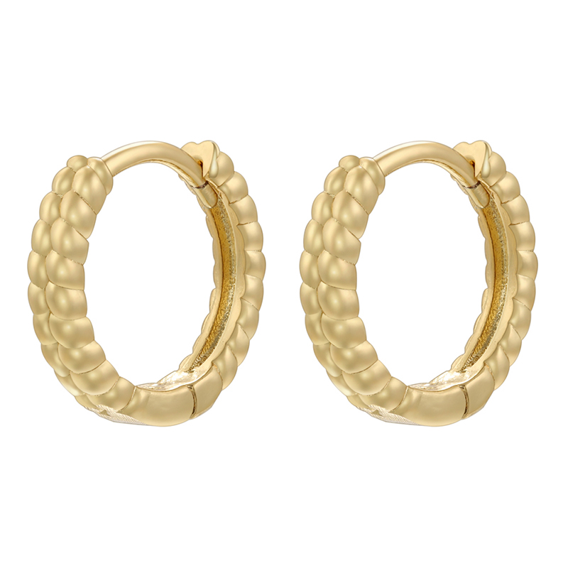 1 Pair Casual Vintage Style Classic Style Round Plating Brass Earrings display picture 2