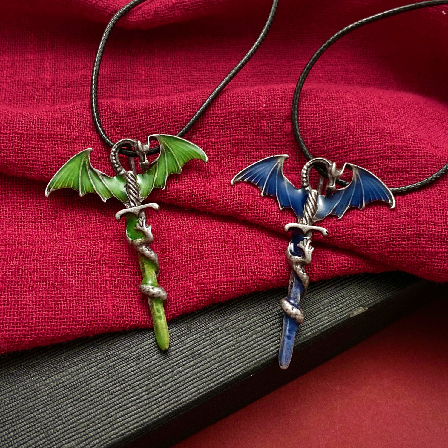 Gothic Bat Dragon Alloy Unisex Pendant Necklace display picture 5