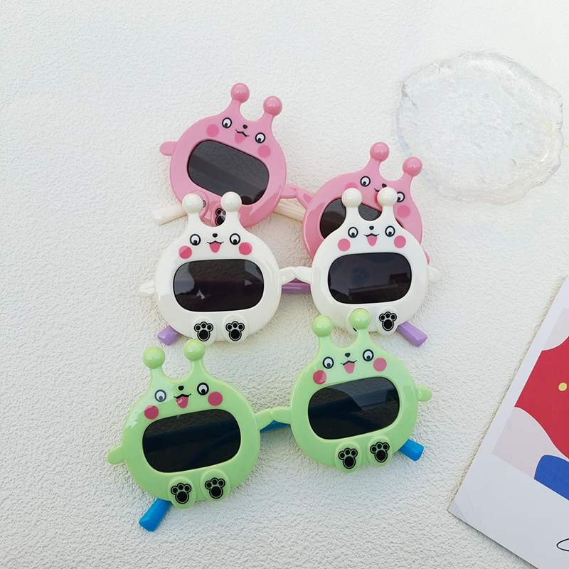 Cute Cartoon Character Slug Pc Resin Oval Frame Full Frame Kids Sunglasses display picture 2