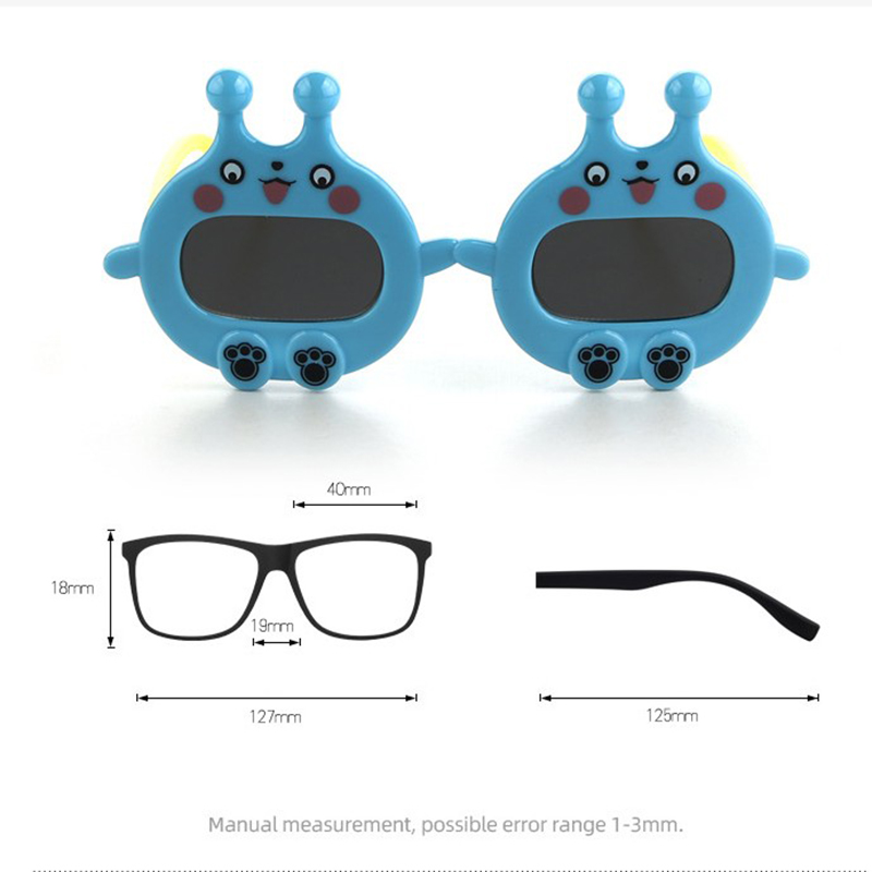 Cute Cartoon Character Slug Pc Resin Oval Frame Full Frame Kids Sunglasses display picture 1