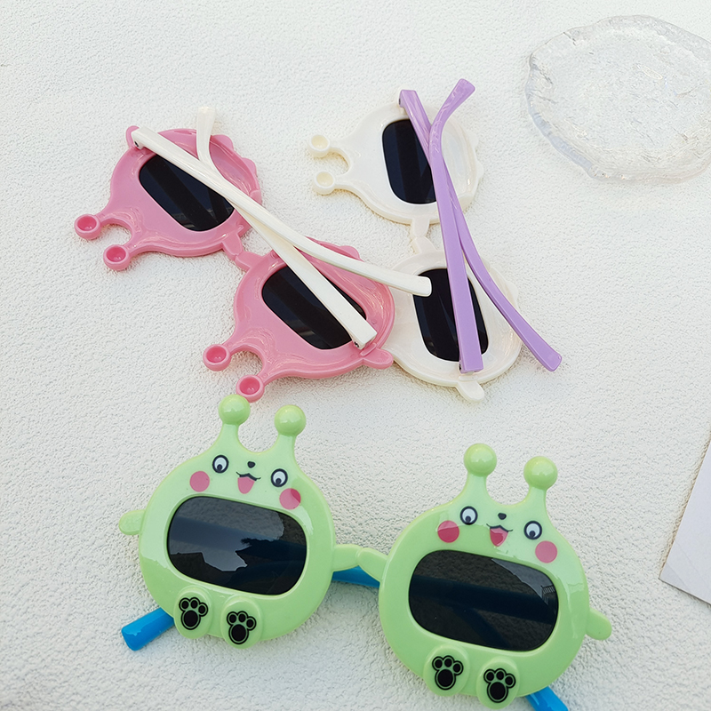 Cute Cartoon Character Slug Pc Resin Oval Frame Full Frame Kids Sunglasses display picture 5