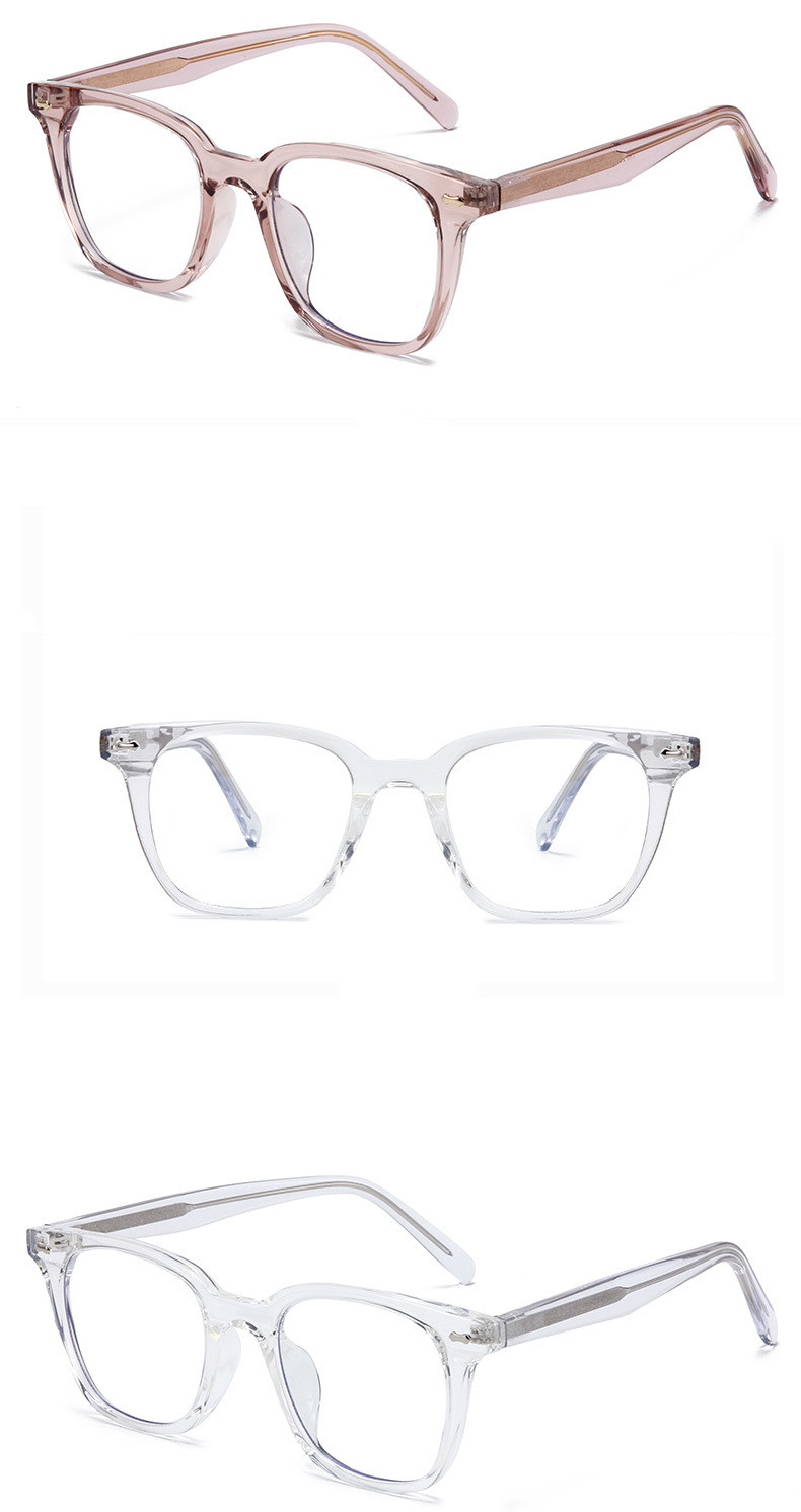 Simple Style Solid Color Pc Oval Frame Full Frame Optical Glasses display picture 5