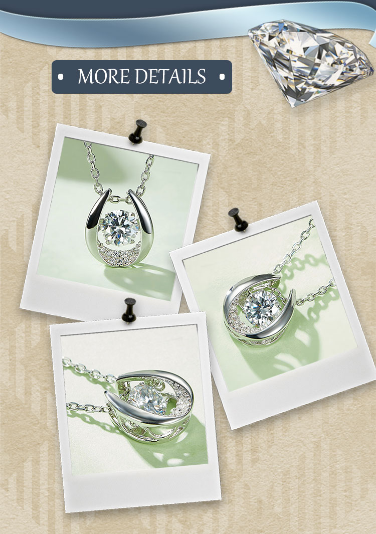 Sterling Silber Elegant Unendlichkeit Gra Überzug Inlay Moissanit Halskette Mit Anhänger display picture 8