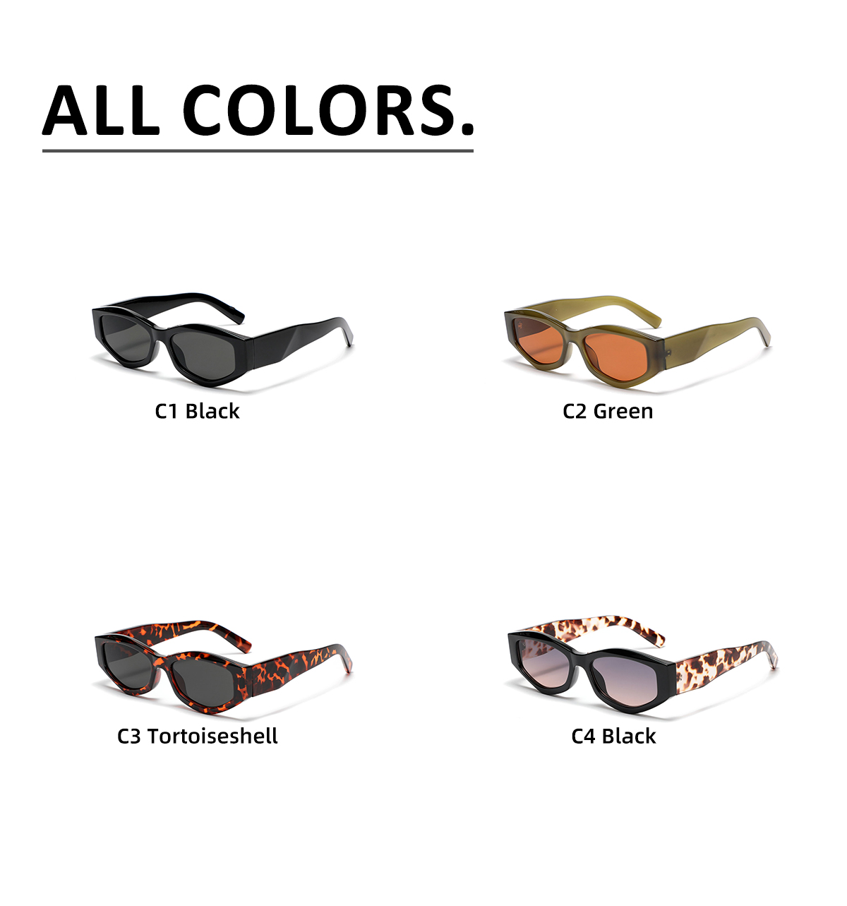Casual Solid Color Ac Cat Eye Full Frame Women's Sunglasses display picture 1