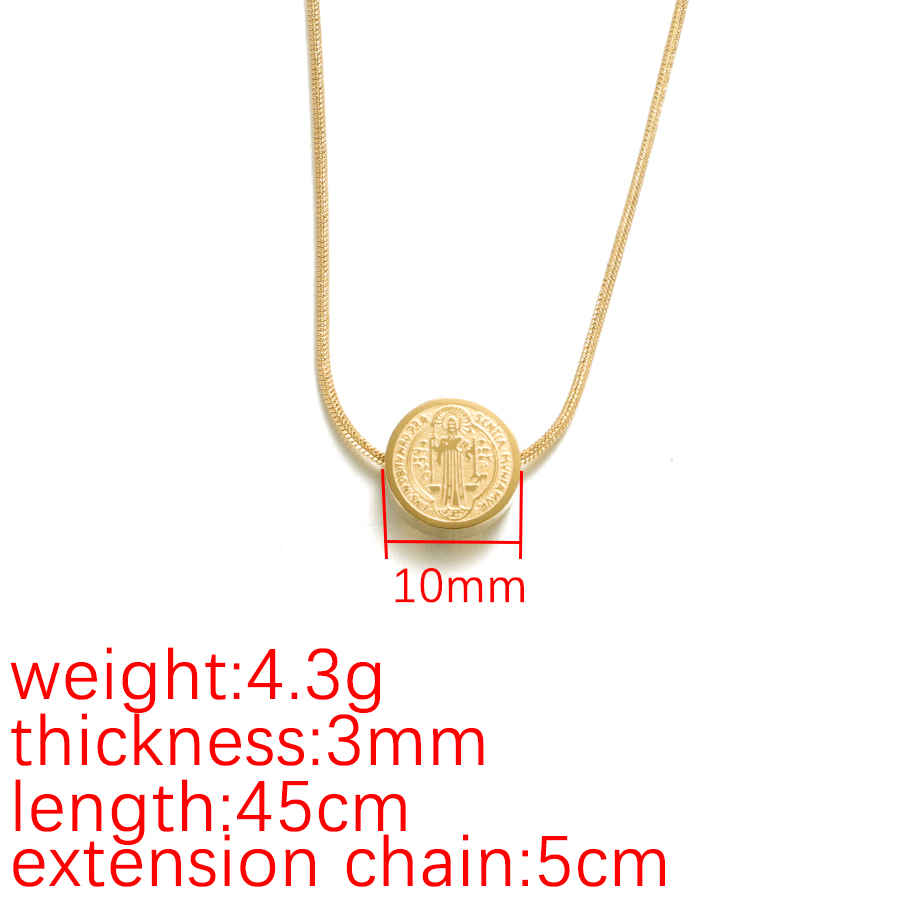 Acero Inoxidable Chapados en oro de 18k Oro De Rose Plateado Estilo Simple Humano Ninguno Collar Colgante display picture 1