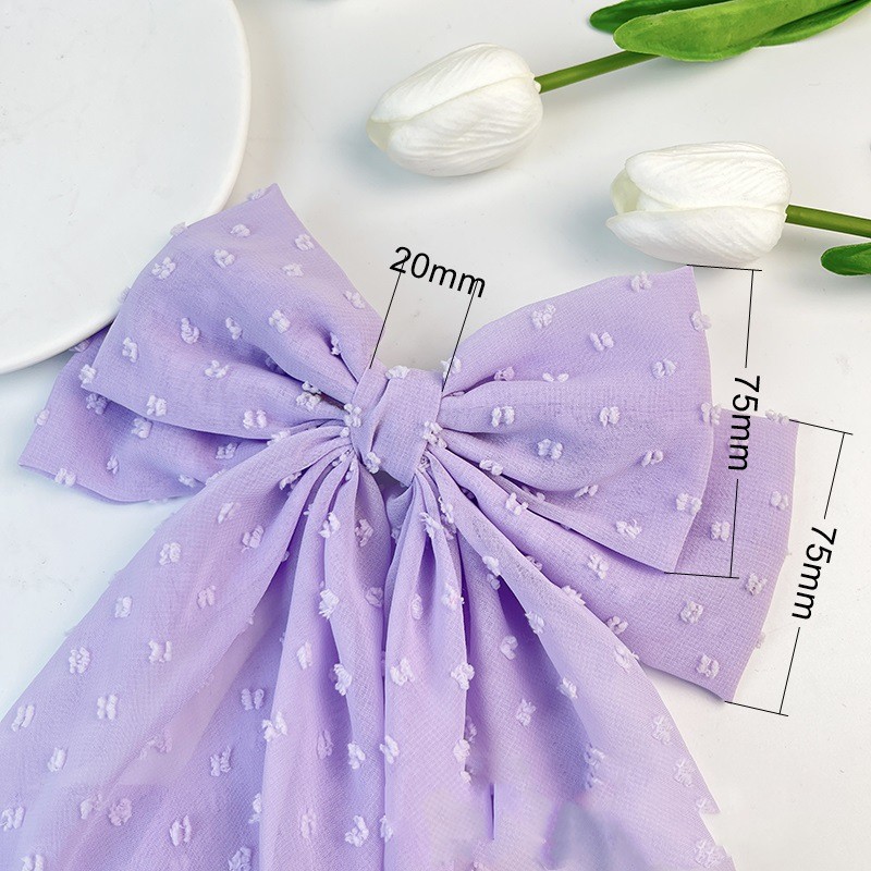 Women's Simple Style Bow Knot Chiffon Handmade Hair Clip display picture 28