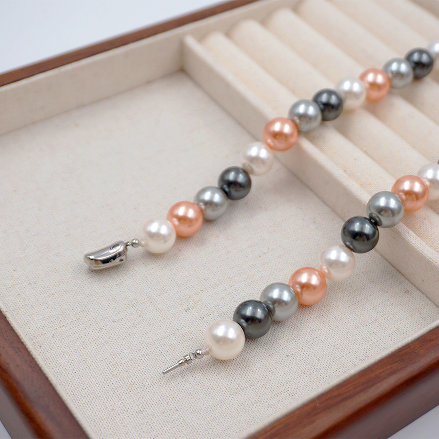 Simple Style Round 304 Stainless Steel Imitation Pearl Wholesale Bracelets Necklace display picture 6
