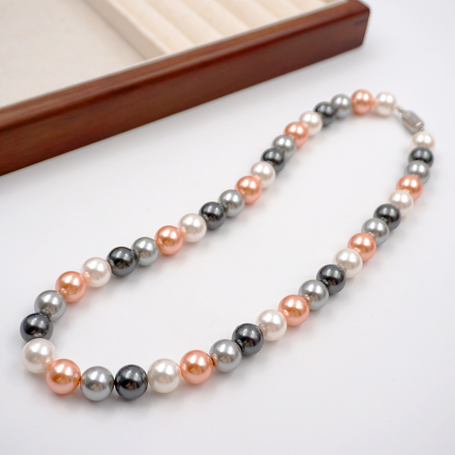 Simple Style Round 304 Stainless Steel Imitation Pearl Wholesale Bracelets Necklace display picture 3