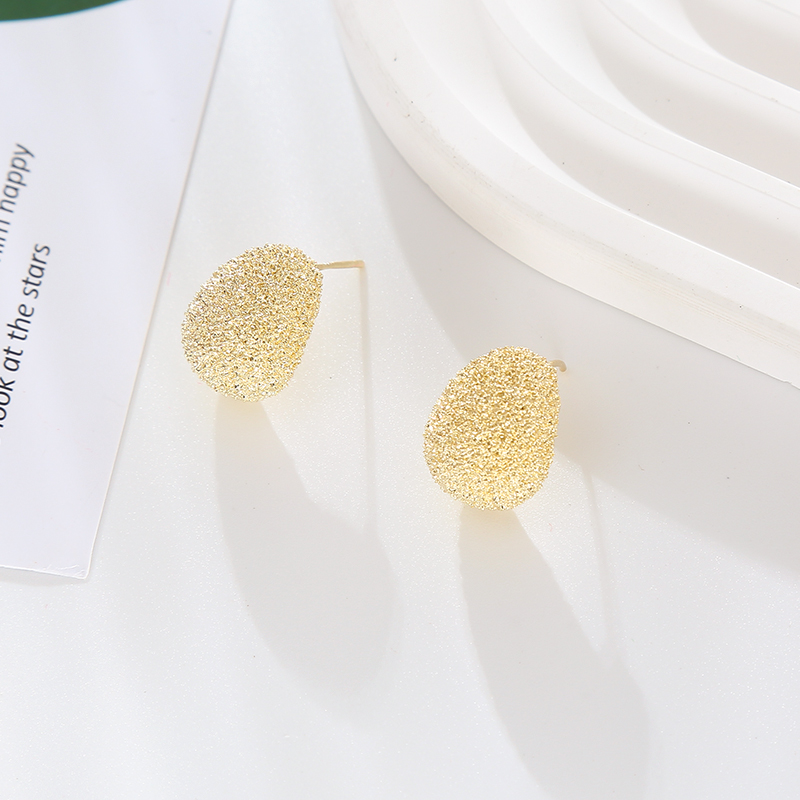 1 Pair Elegant Simple Style Geometric Solid Color Plating Alloy Ear Studs display picture 5