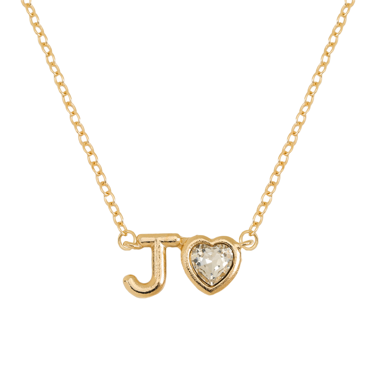 Vintage Style Simple Style Letter Heart Shape Alloy Plating Inlay Rhinestones Women's Pendant Necklace display picture 13