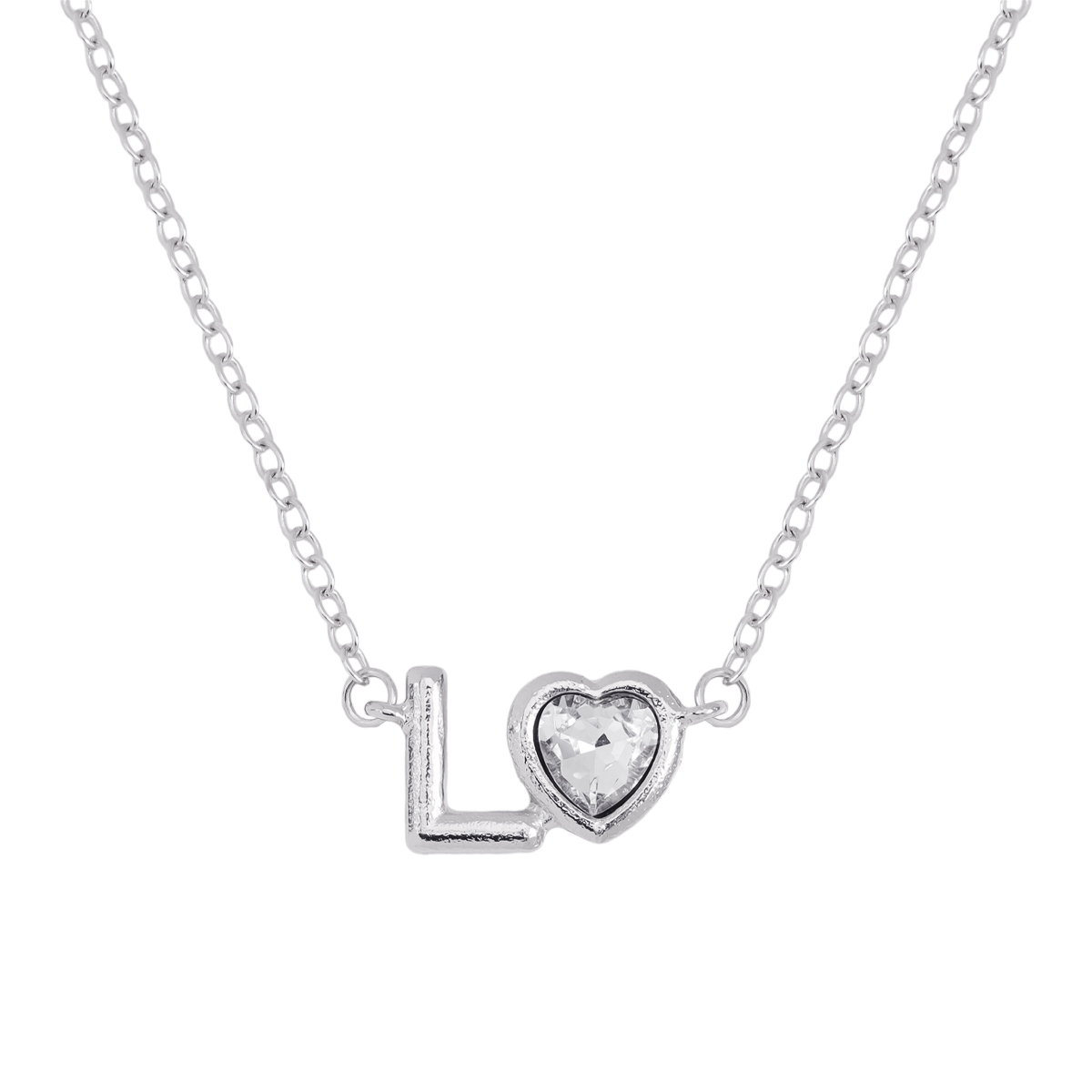 Vintage Style Simple Style Letter Heart Shape Alloy Plating Inlay Rhinestones Women's Pendant Necklace display picture 29