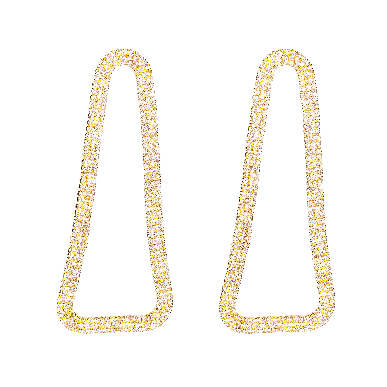 1 Pair Elegant Glam Geometric Inlay Alloy Rhinestones Drop Earrings display picture 3