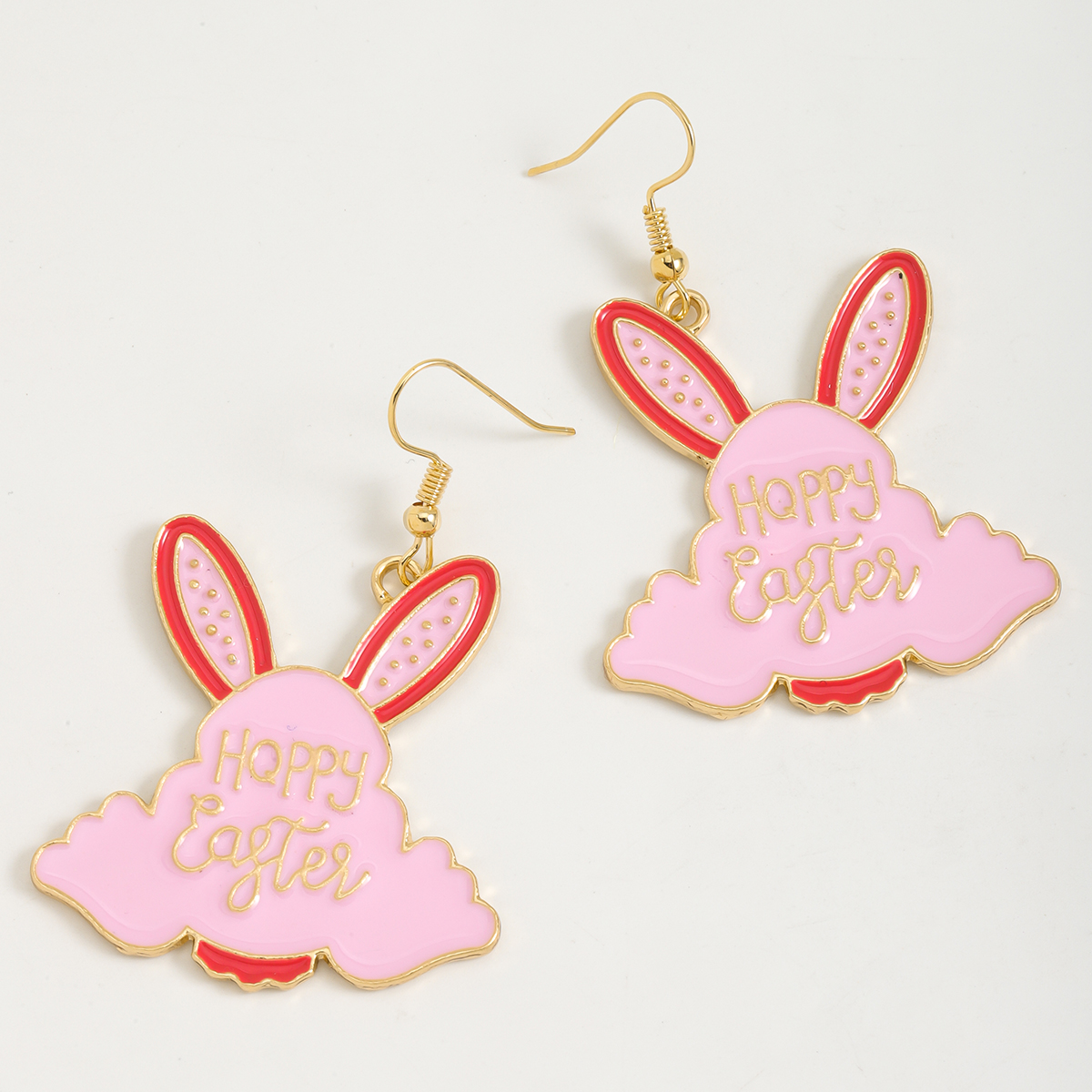 1 Pair Cute Rabbit Letter Tassel Plating Inlay Alloy Rhinestones Drop Earrings display picture 14