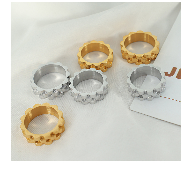 Titanium Steel Elegant Formal Simple Style Round Solid Color Plating Rings Bracelets Earrings display picture 11