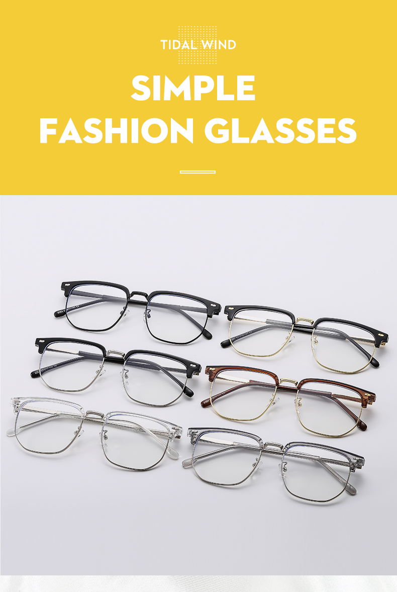 Casual Simple Style Solid Color Ac Square Full Frame Optical Glasses display picture 3