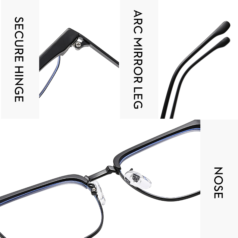 Casual Simple Style Solid Color Ac Square Full Frame Optical Glasses display picture 7