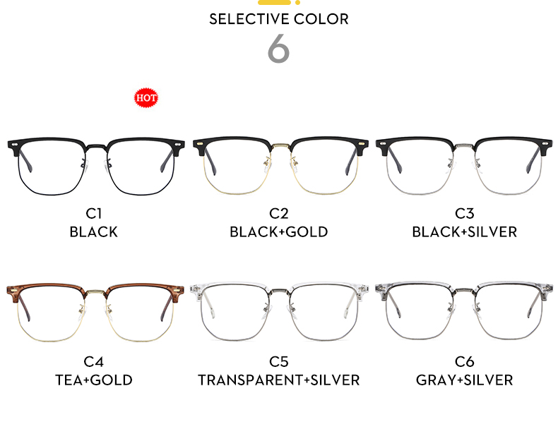 Casual Simple Style Solid Color Ac Square Full Frame Optical Glasses display picture 6