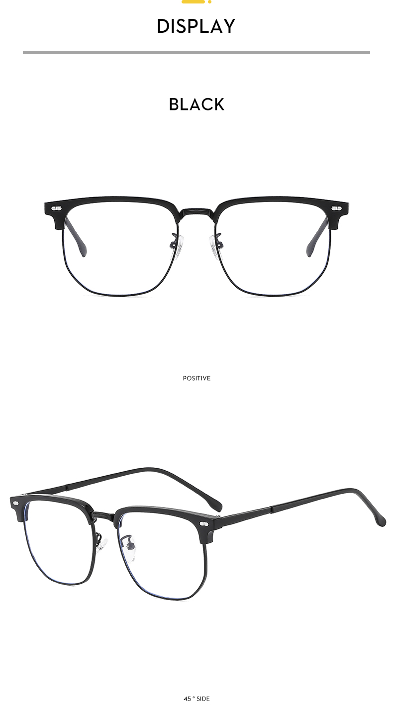 Casual Simple Style Solid Color Ac Square Full Frame Optical Glasses display picture 10