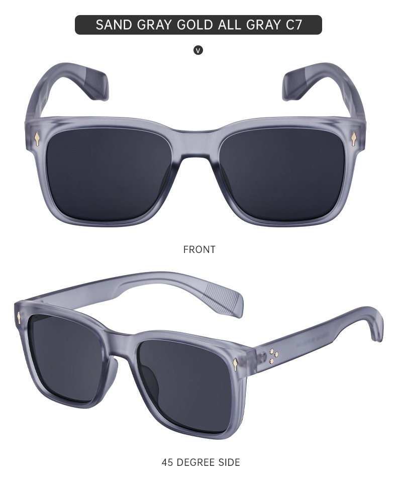 Simple Style Solid Color Pc Square Full Frame Men's Sunglasses display picture 13