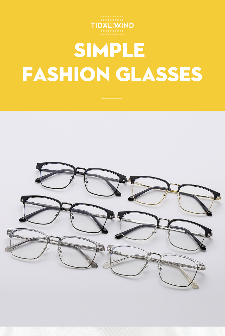 Classic Style Solid Color Ac Square Full Frame Optical Glasses display picture 14