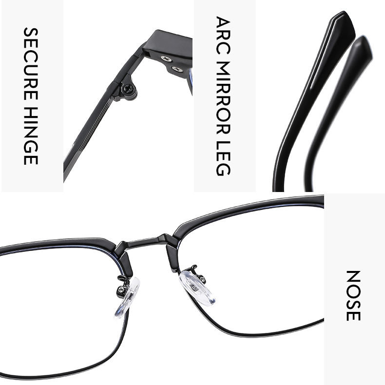 Classic Style Solid Color Ac Square Full Frame Optical Glasses display picture 11