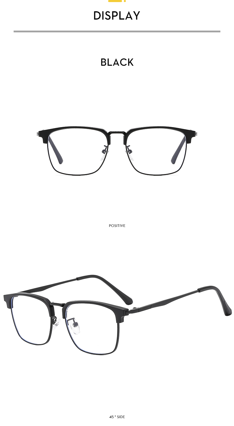 Classic Style Solid Color Ac Square Full Frame Optical Glasses display picture 10