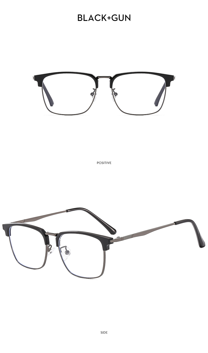 Classic Style Solid Color Ac Square Full Frame Optical Glasses display picture 4