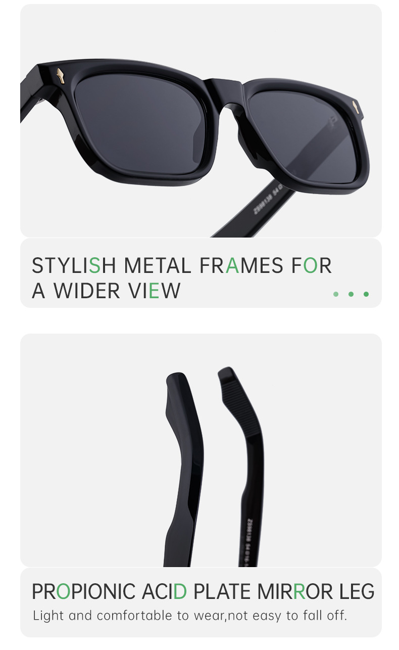Simple Style Solid Color Pc Square Full Frame Men's Sunglasses display picture 3