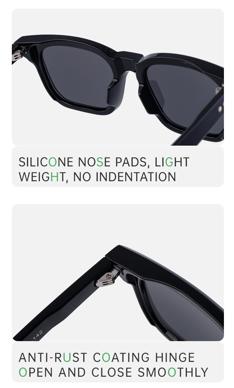 أسلوب بسيط اللون الصامد الكمبيوتر مربع اطار كامل الرجال النظارات الشمسية display picture 5