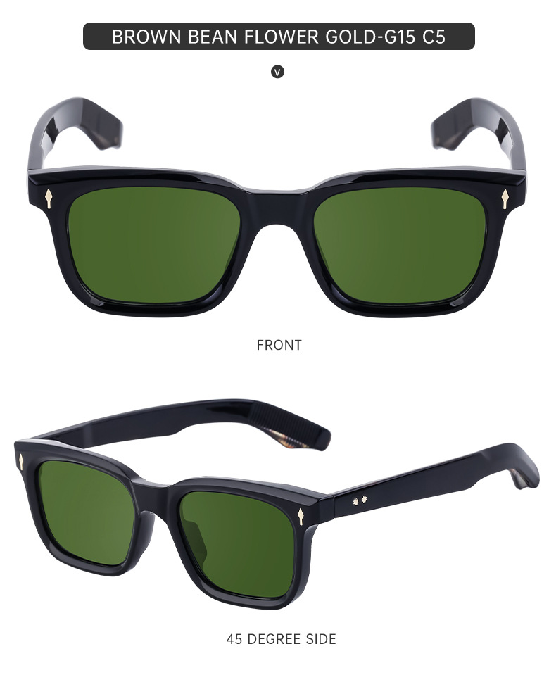 Einfacher Stil Einfarbig Pc Quadrat Vollbild Männer Sonnenbrille display picture 10