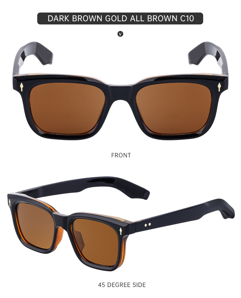 Simple Style Solid Color Pc Square Full Frame Men's Sunglasses display picture 12