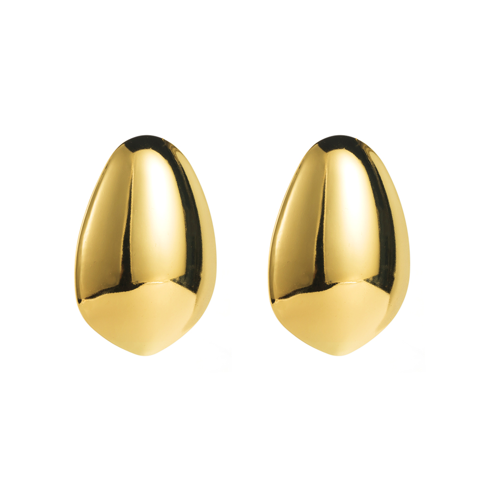 1 Pair Elegant Oval Plating Alloy Ear Studs display picture 5