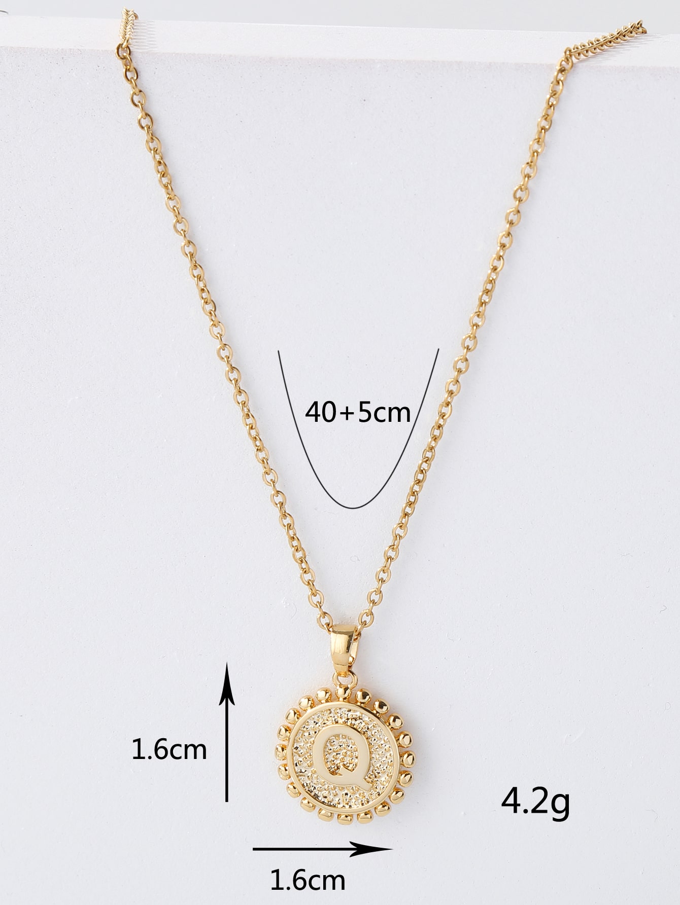 Simple Style Commute Letter Copper Plating 18k Gold Plated Pendant Necklace display picture 6