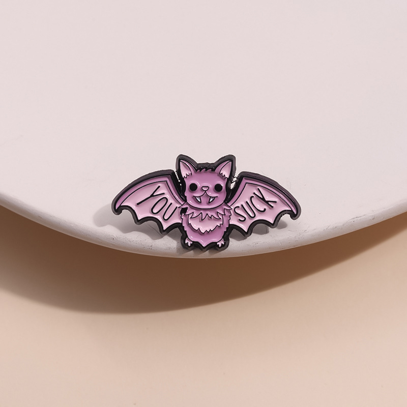 Cute Cartoon Letter Bat Alloy Plating Unisex Brooches display picture 3