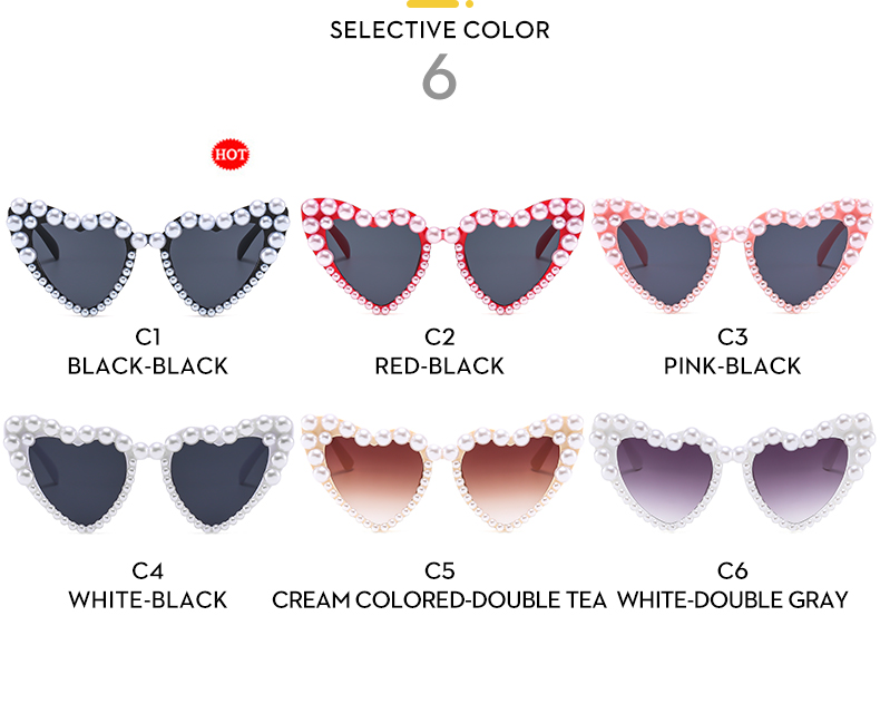 Vacation Wings Ac Special-Shaped Mirror Inlaid Pearls Full Frame Women's Sunglasses display picture 8