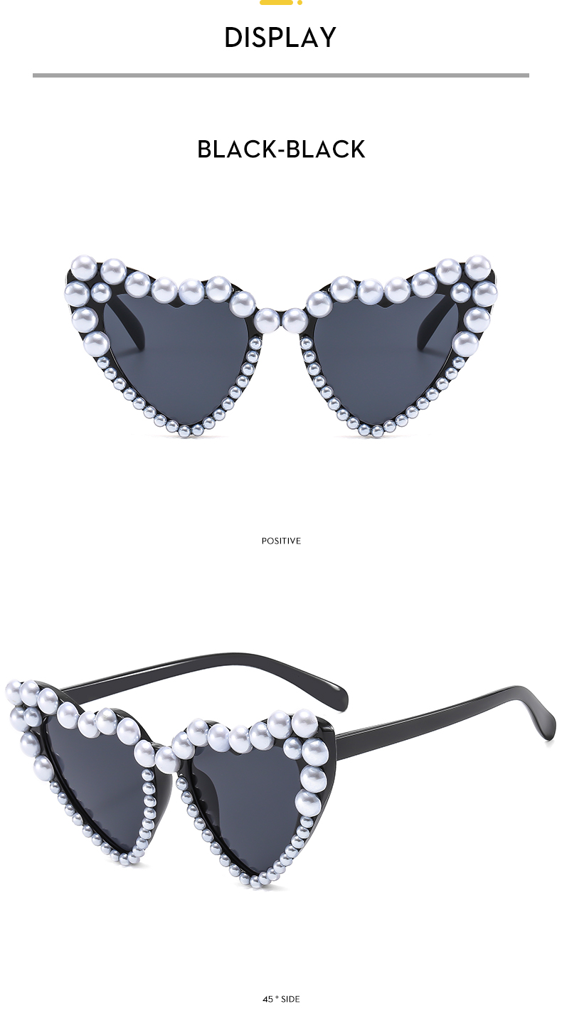 Vacation Wings Ac Special-Shaped Mirror Inlaid Pearls Full Frame Women's Sunglasses display picture 11