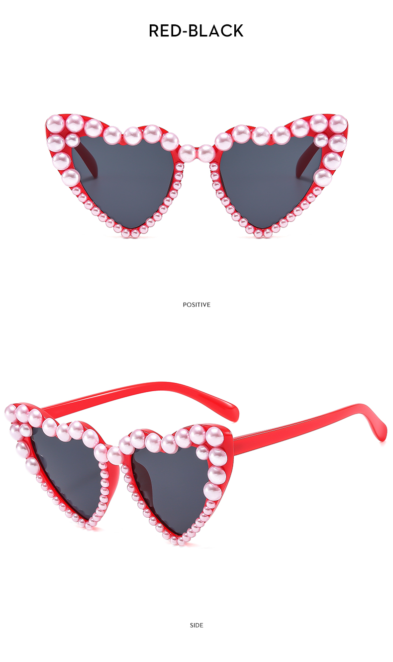 Vacation Wings Ac Special-Shaped Mirror Inlaid Pearls Full Frame Women's Sunglasses display picture 9