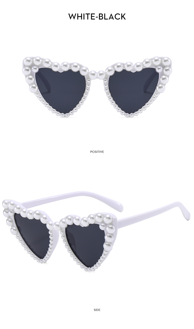 Vacation Wings Ac Special-Shaped Mirror Inlaid Pearls Full Frame Women's Sunglasses display picture 5