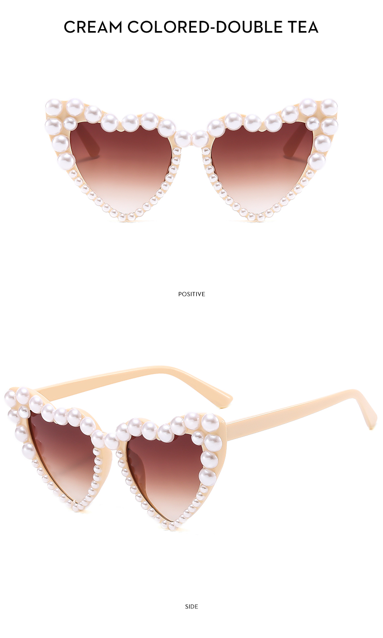 Vacation Wings Ac Special-Shaped Mirror Inlaid Pearls Full Frame Women's Sunglasses display picture 13