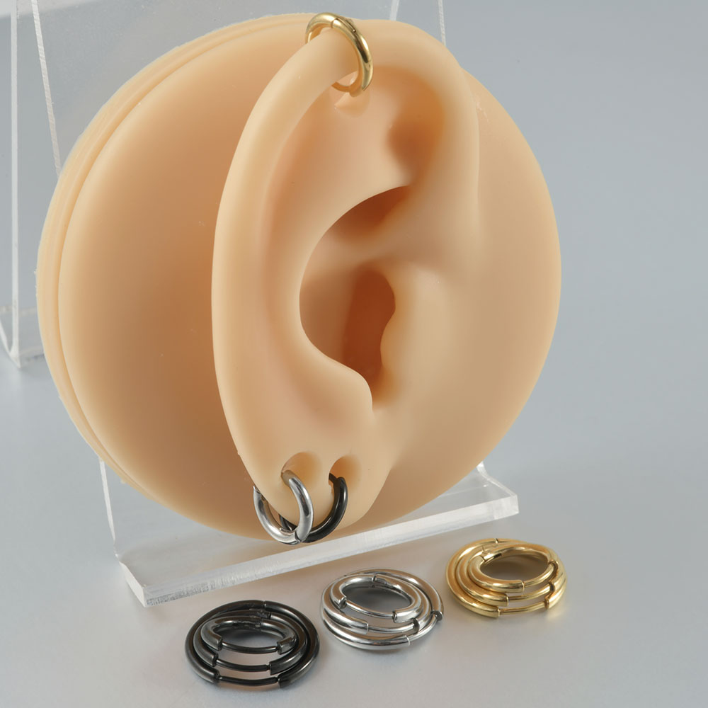 1 Pair Casual Simple Style Classic Style Solid Color Plating Stainless Steel Ear Studs display picture 1