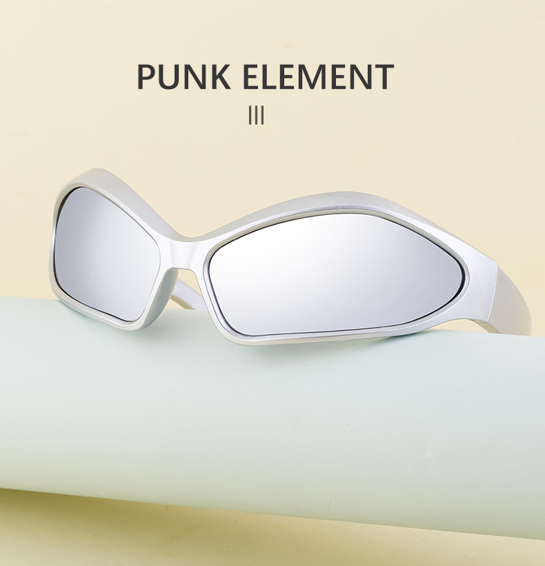 Hip-Hop Gradient Color Pc Special-Shaped Mirror Full Frame Women's Sunglasses display picture 6