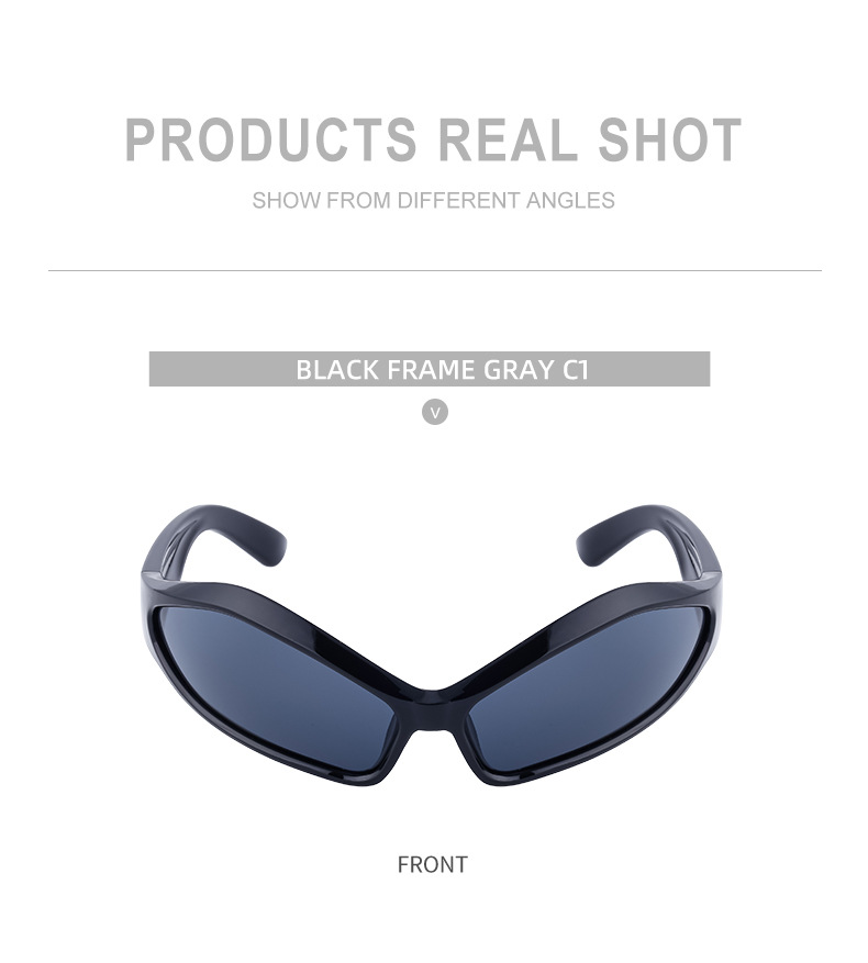 Hip-Hop Gradient Color Pc Special-Shaped Mirror Full Frame Women's Sunglasses display picture 14