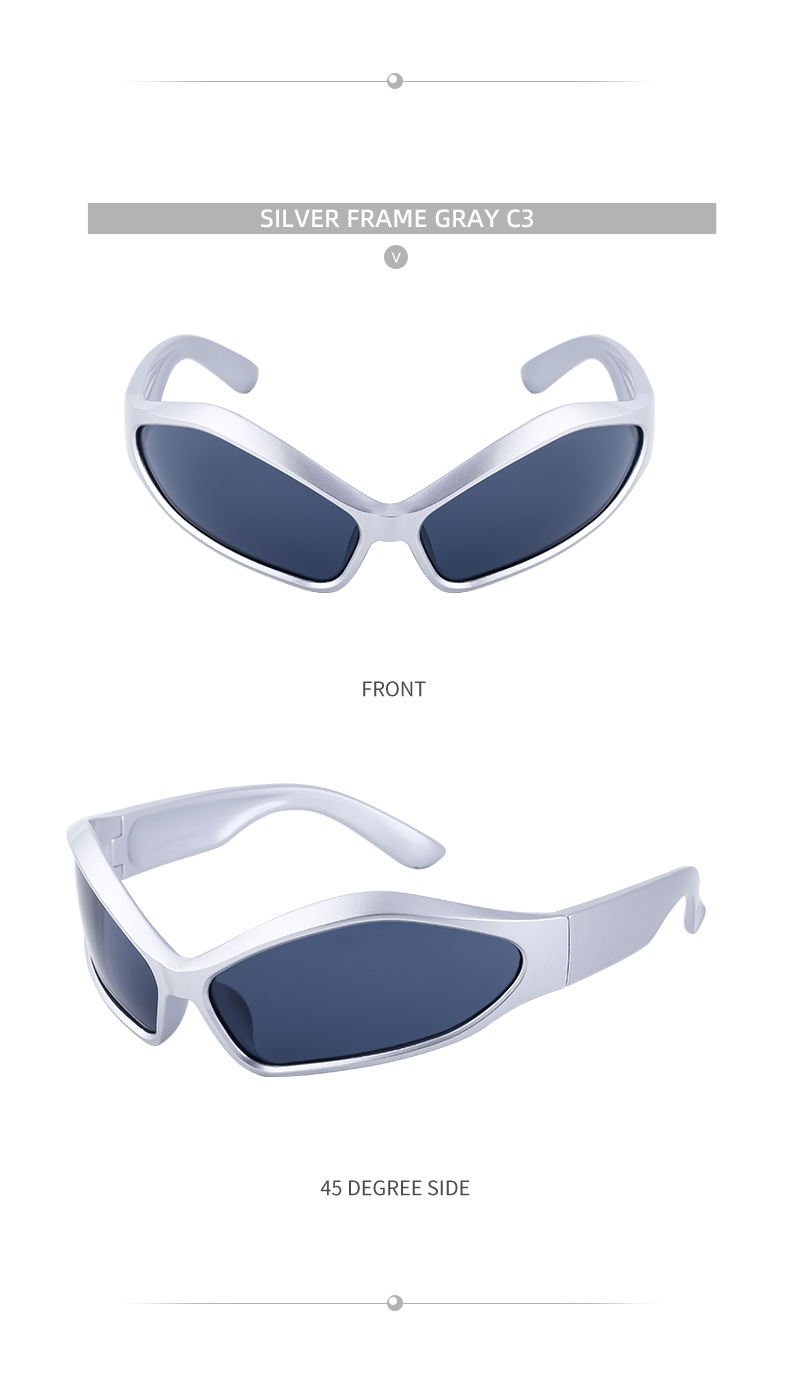 Hip-Hop Gradient Color Pc Special-Shaped Mirror Full Frame Women's Sunglasses display picture 15