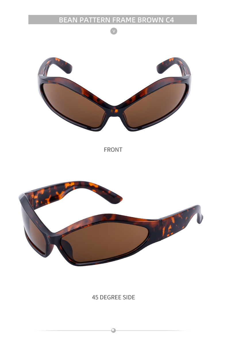 Hip-Hop Gradient Color Pc Special-Shaped Mirror Full Frame Women's Sunglasses display picture 21