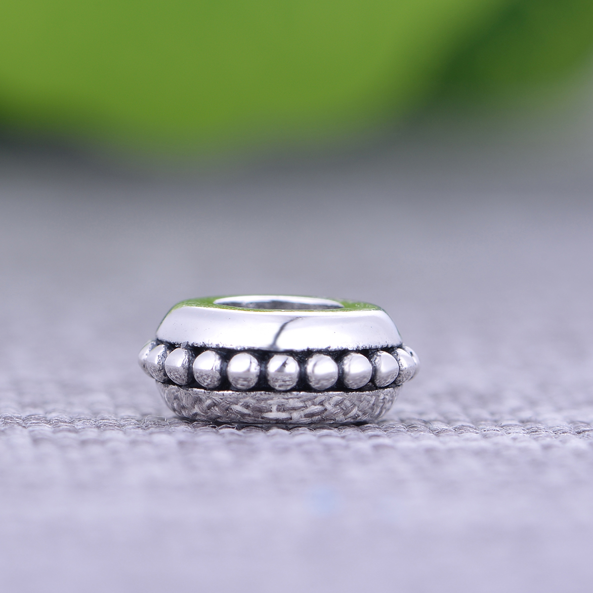 1 Piece 9.9mm Diameter Hole 2~2.9mm Sterling Silver Solid Color Polished Beads display picture 3