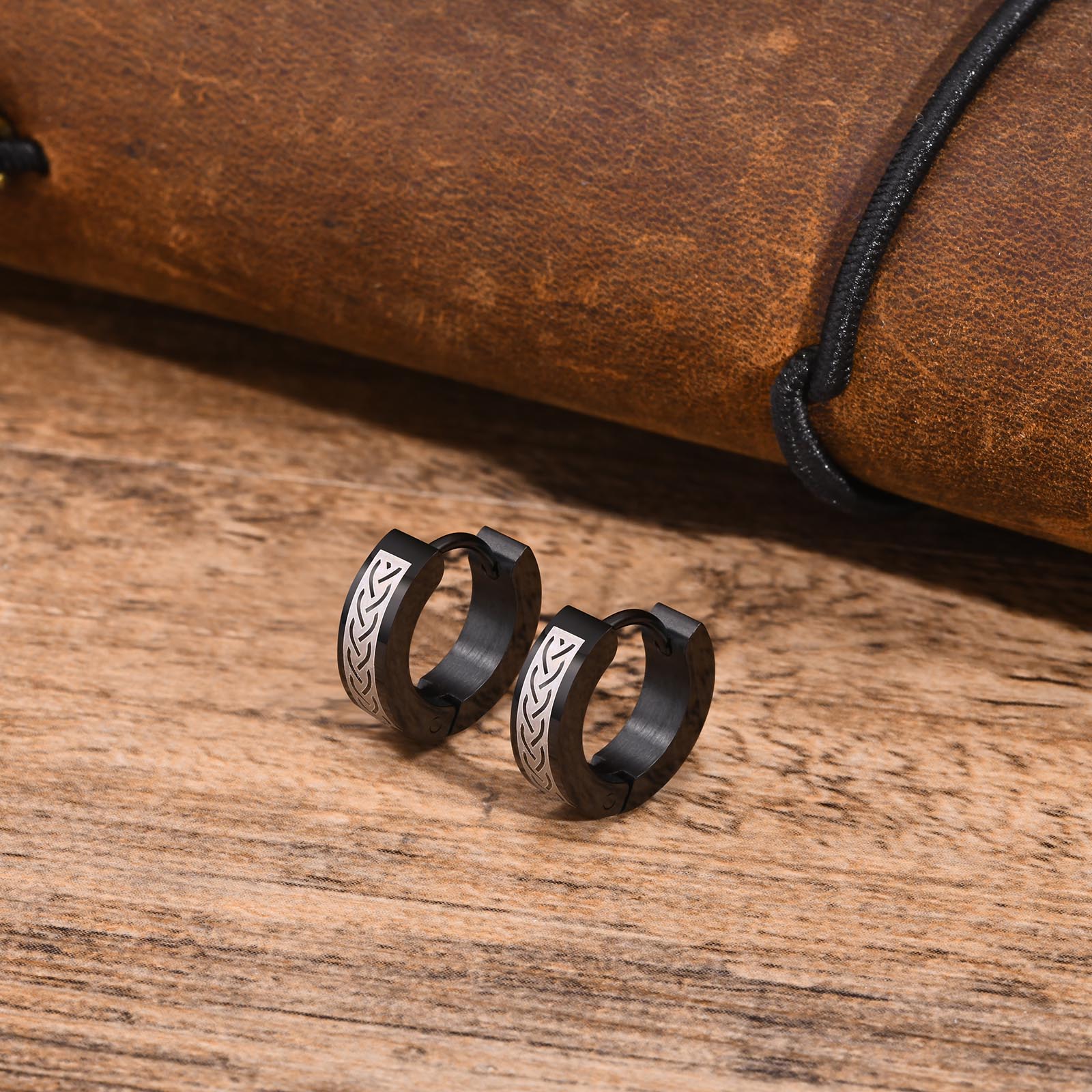 1 Pair Simple Style Knot 304 Stainless Steel Hoop Earrings display picture 5